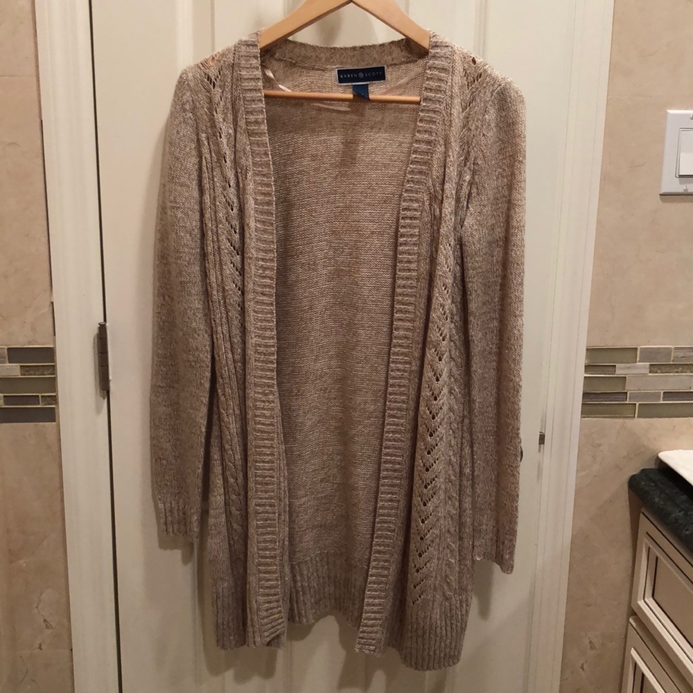 Karen Scott Long Cardigan XS